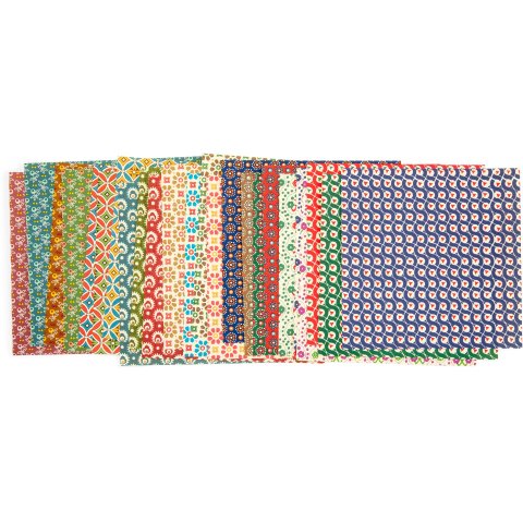 Origami Faltblätter aus Carta Varese 160 x 160, Punkte und Farben, 24 Blatt