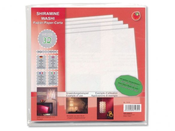 Carta giapponese origami Shiramine Washi, bianca