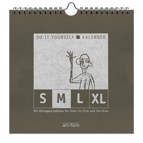 Blanko-Kalender Do it yourself 200 x 200 (M), für Fotos bis 10 x 15 cm, grau