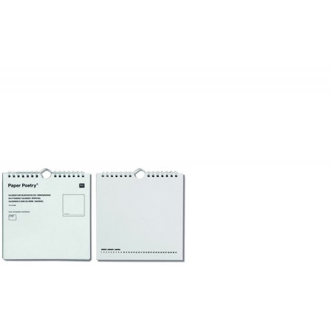 Poesía en papel Calendario permanente para la autocreación 160 x 160 mm (aprox. 130 x 160), blanco