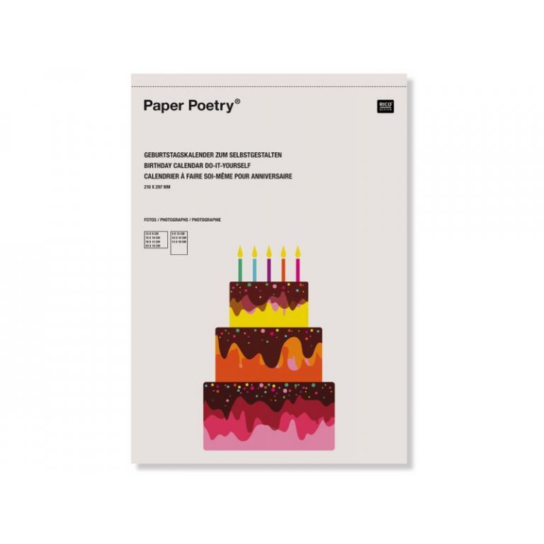Paper Poetry almanaque cumpleaños en blanco