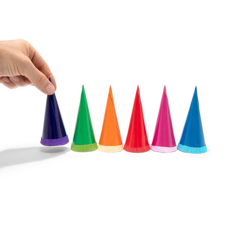 Mini First Day School cones , blank, chromo board with closure