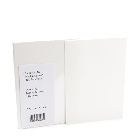 25 Cartes Doubles Blanches Premium A6 Rössler - Pour Correspondance élégante, Mariage, Remerciements
