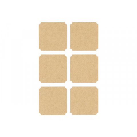 Paper Poetry Kraft paper sticker rectangular, ca. 40 x 40 mm, 24 pieces