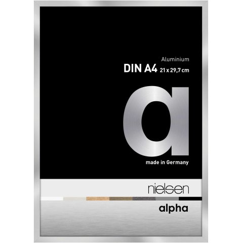 Nielsen Wechselrahmen Alu Alpha 21 x 29,7 cm (DIN A4), silber glänzend