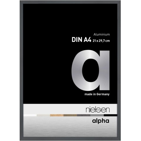 Nielsen removable frame Alu Alpha 21 x 29.7 cm (DIN A4), dark gray glossy