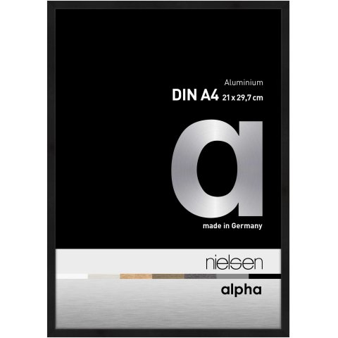 Nielsen Wechselrahmen Alu Alpha 21 x 29,7 cm (DIN A4), schwarz matt