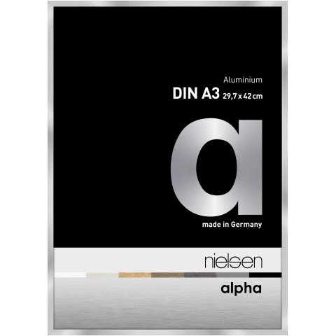 Nielsen removable frame Alu Alpha 29.7 x 42 cm (DIN A3), silver glossy