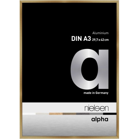 Nielsen Wechselrahmen Alu Alpha 29,7 x 42 cm (DIN A3), Bernstein gebürstet