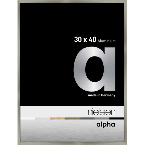 Nielsen Wechselrahmen Alu Alpha 30 x 40 cm, Edelstahl gebürstet