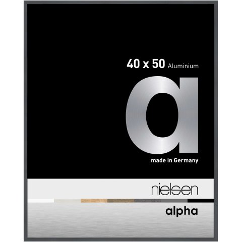 Nielsen removable frame Alu Alpha 40 x 50 cm, dark gray glossy
