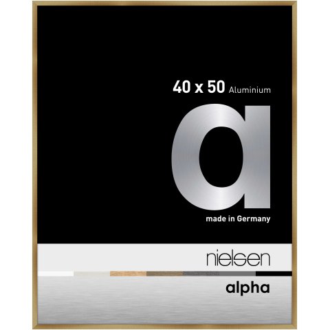 Nielsen removable frame Alu Alpha 40 x 50 cm, brushed amber