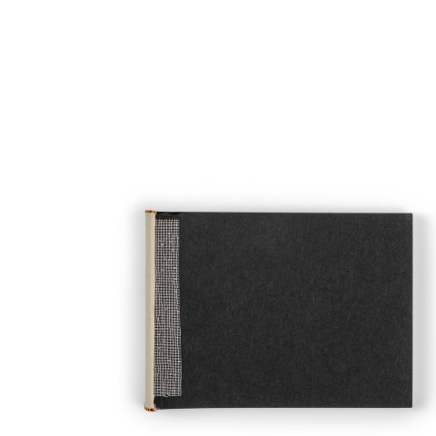 Bloc de libro cosido, álbum de fotos 205 x 150 mm, formato apaisado, encuadernado a la perfección, negro