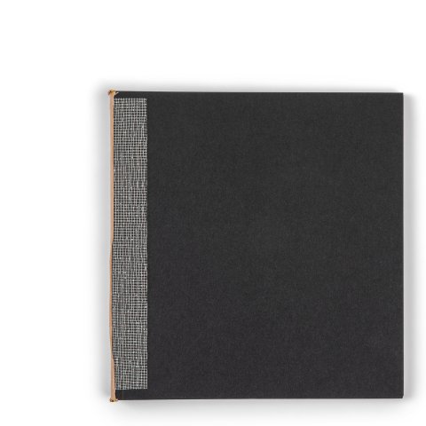 Bloc de libro cosido, álbum de fotos 230 x 245 mm, formato vertical, encuadernado perfecto, negro
