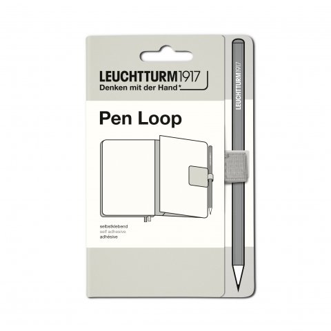 Portapenne Leuchtturm Loop 40 x 40 mm, occhiello b = 15 mm, grigio chiaro