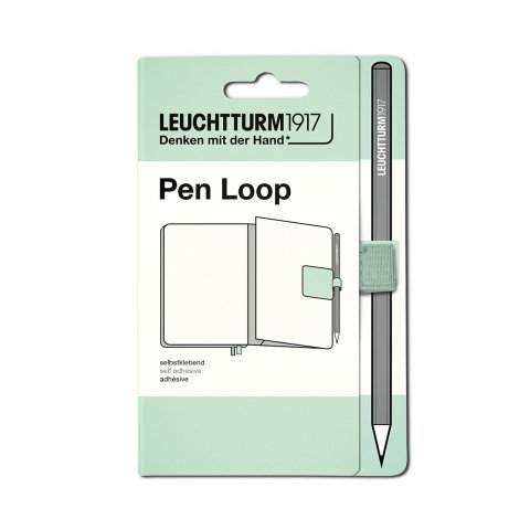Leuchtturm Stifthalter Pen Loop 40 x 40 mm, Schlaufe b = 15 mm, mint green