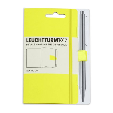 Leuchtturm Stifthalter Pen Loop 40 x 40 mm, Schlaufe b = 15 mm, neon gelb
