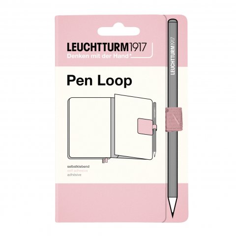 Leuchtturm Stifthalter Pen Loop 40 x 40 mm, Schlaufe b = 15 mm, puder (rosa)