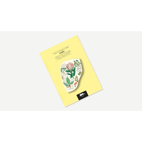 Etiqueta Pepin y libro de adhesivos 32 hojas, 250 adhesivos, flora