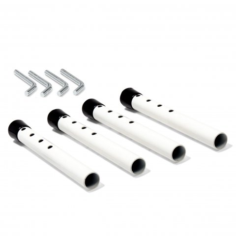 Height adjuster for table frame E2 short (up to 88 mm) with 4 PVC caps, white