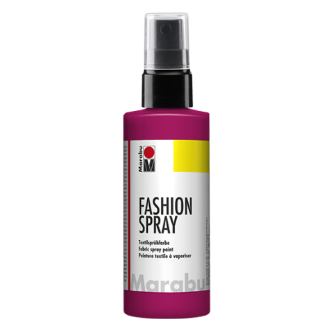 Marabu Fashion-Spray per tessuti Bottiglia, 100 ml, lampone (005)