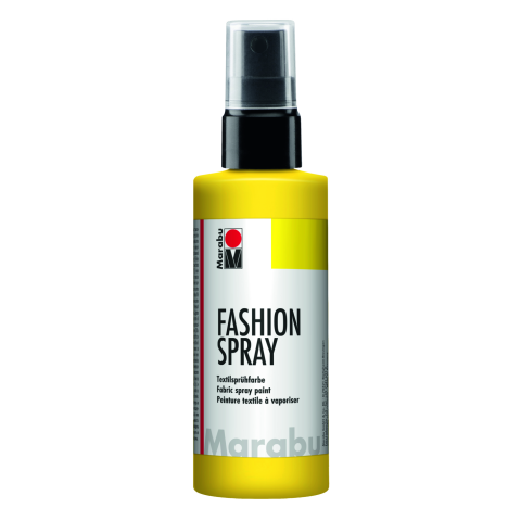 Marabu Fashion-Spray textile spray paint bottle, 100 ml, lemon (020)