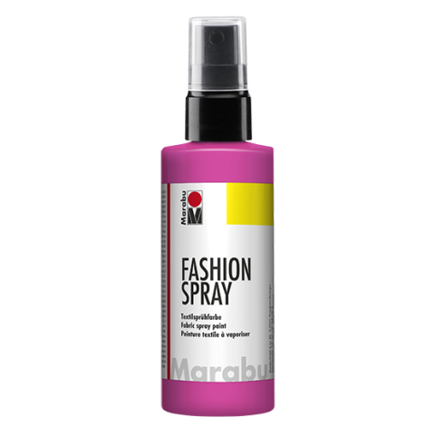 Marabu Fashion-Spray per tessuti Bottiglia, 100 ml, rosa (033)