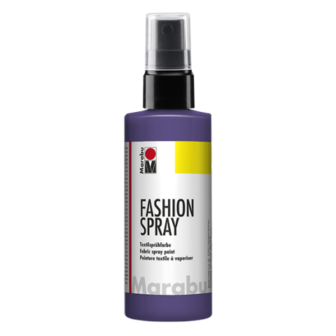 Marabu Fashion Spray Pintura en spray para textiles Botella, 100 ml, ciruela (037)