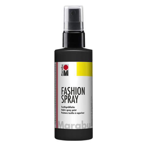 Marabu Fashion-Spray per tessuti Bottiglia, 100 ml, nero (073)