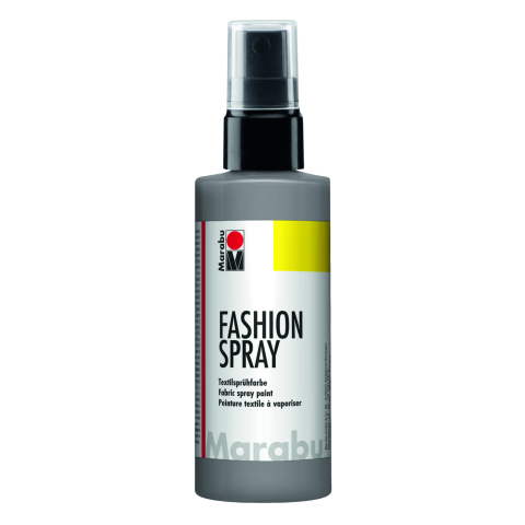 Marabu Fashion-Spray Textilsprühfarbe Flasche, 100 ml, grau (078)