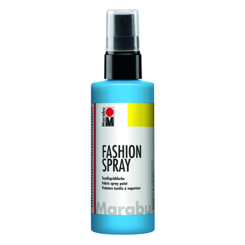 Marabu Fashion Spray Pintura en spray para textiles Botella, 100 ml, azul cielo (141)