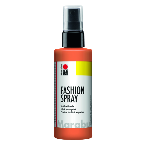 Marabu Fashion-Spray textile spray paint bottle, 100 ml, tangerine (225)