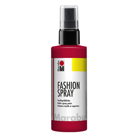 Marabu Fashion-Spray per tessuti Bottiglia, 100 ml, rosso (232)