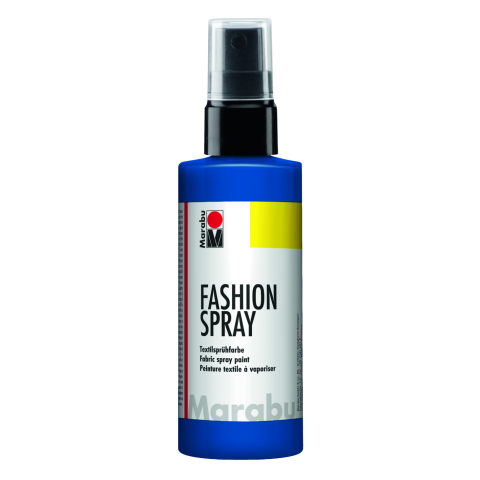 Marabu Fashion Spray Pintura en spray para textiles Botella, 100 ml, azul marino (258)