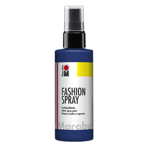 Marabu Fashion Spray Pintura en spray para textiles Botella, 100 ml, azul noche (293)