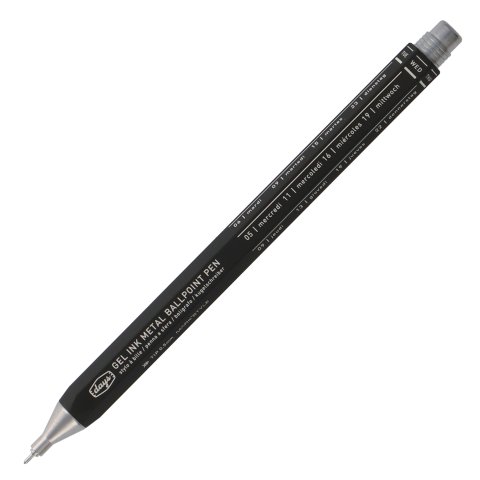 Mark's Gelschreiber Days schwarzer Schaft, 0,5 mm, Schriftfarbe schwarz
