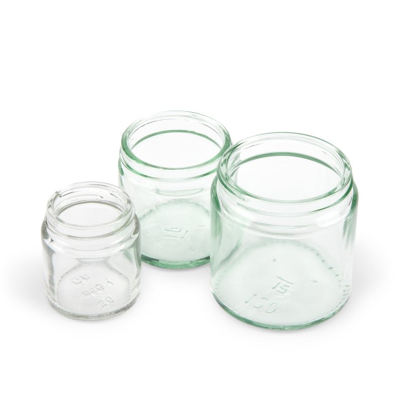 Glass jar clear transparent