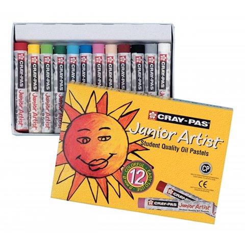 Sakura Crays-Pas Junior artist pastel oil crayons set of 12, ø 8/l=61 mm, round, school grade