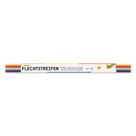 Braided strips 1 cm, l = 50 cm, 130 g/m², 200 pieces, rainbow