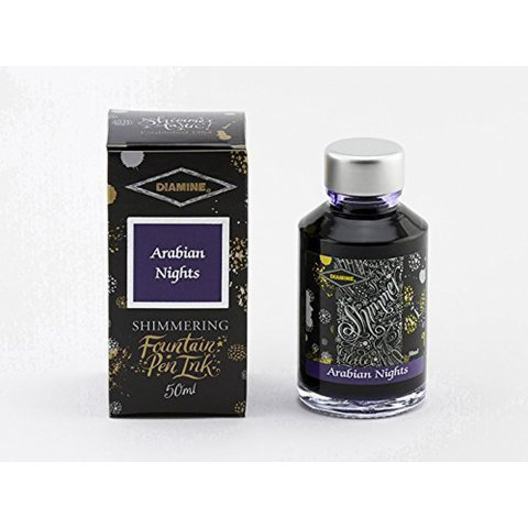 Diamine fountain pen ink, shimmering 50 ml, glass-bottle, arabian nights