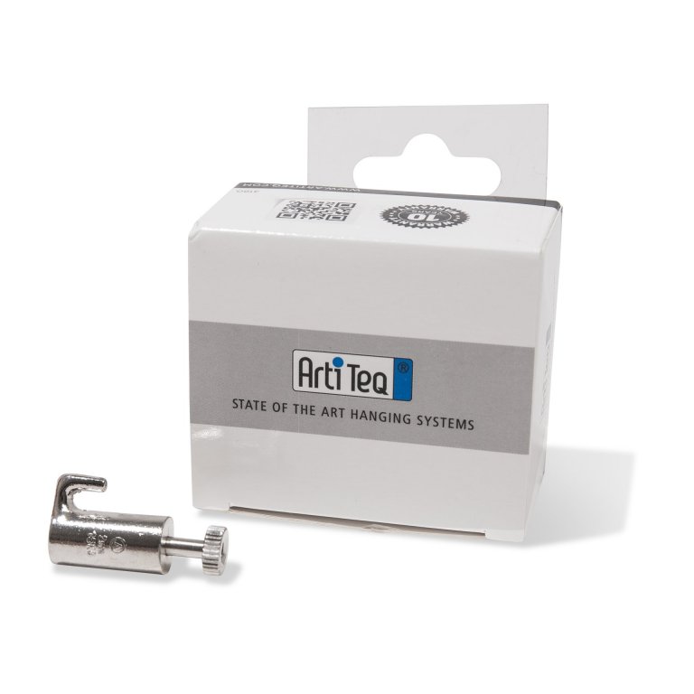 Gancio per quadri rotondo con molla di bloccaggio