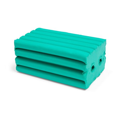 Standard plasticine, coloured 500 g large block (50 x 62 x 118), turquoise
