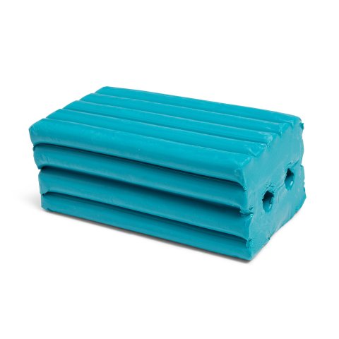 Standard plasticine, coloured 500 g large block (50 x 62 x 118), light blue