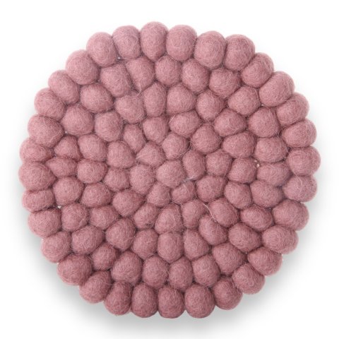 Gry & Sif, posavasos de fieltro, redondo, de colores 2 piezas, ø 10 cm, hechas a mano, lavanda