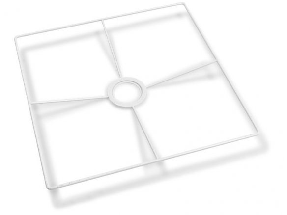 Cerchio per E27, bianco, quadrangolare