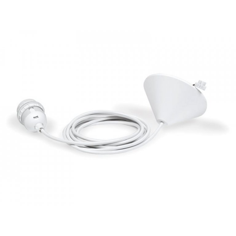 Portalámparas colgante con cable redondo de PVC