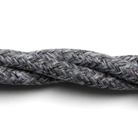 Cable textil redondo 3 x 0,75mm², d = aprox. 7mm mel.schw-grau, torcido