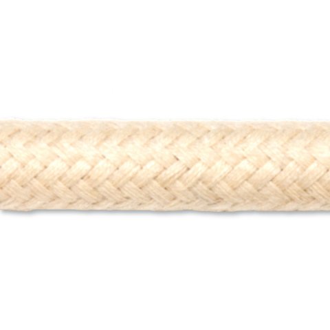 Textilkabel rund 3 x 0,75mm², d = ca. 7 mm, Baumwolle natur