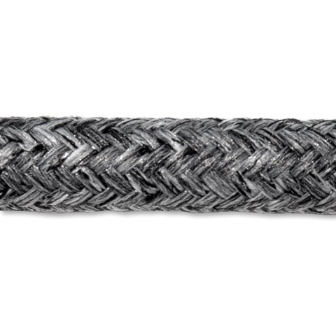 Textile cable, round 3 x 0,75, cotton, mottled grey (white/white)