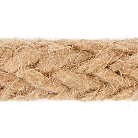 Cable textil redondo 3 x 0,75 mm², d = aprox. 10 mm, yute natural